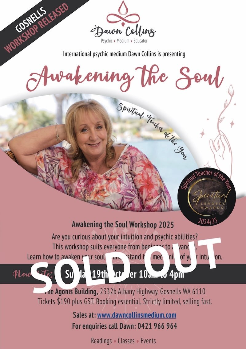 Awakening the Soul October_SOLD OUT Surrender to Spirit Workshop 5 October 2025